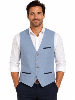 NWT "A FISH NAMES FRED" Blue Vest - 40